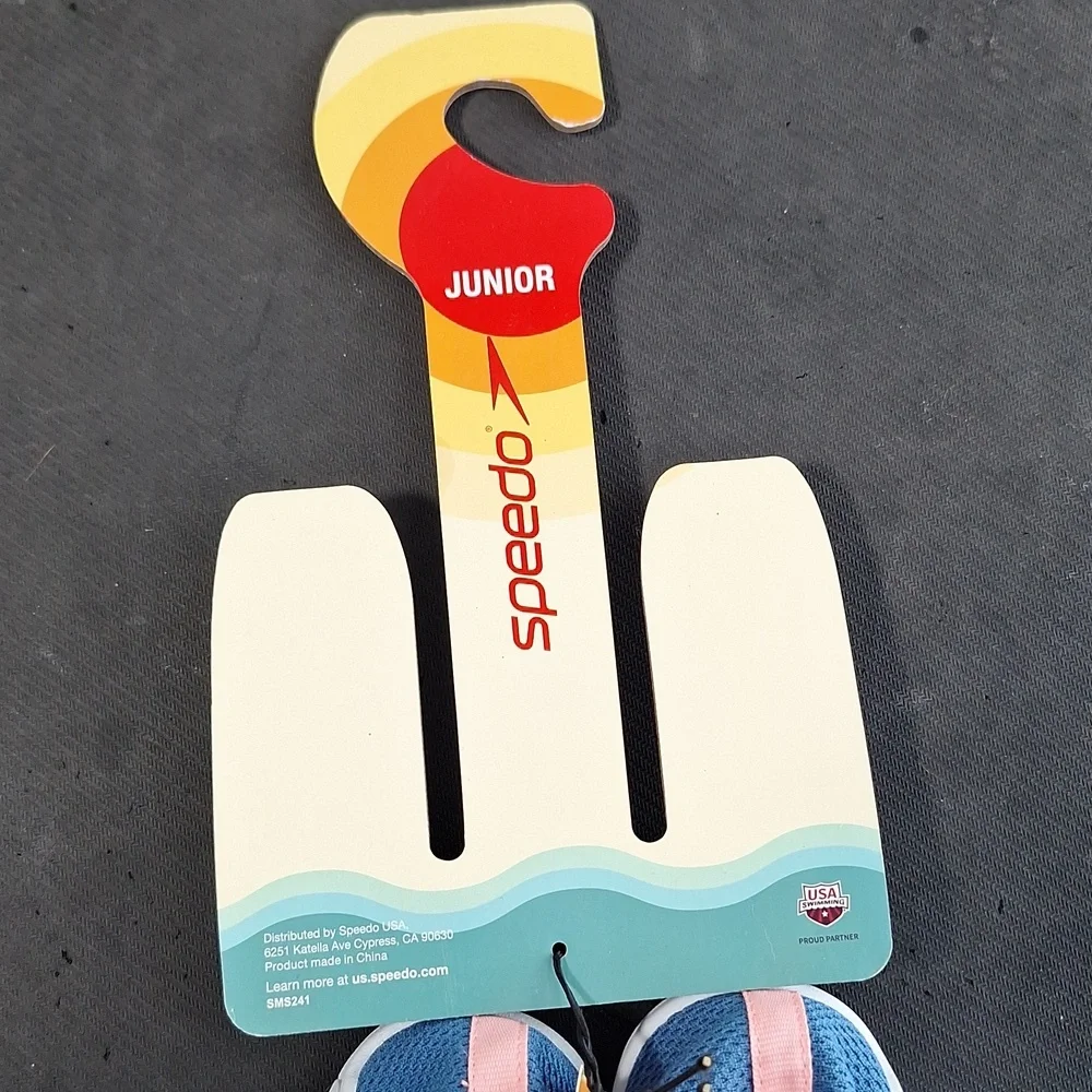 Speedo Kids Water Shoes - Blue with Pink Palm Design